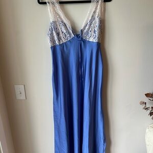 Free People Blue slip dress